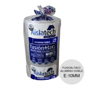 Aislante termico hidrofugo espuma polietileno Aislatech Fusion + TACC con doble film aluminio puro 10mm x 1m x 20m rollo x 20m²