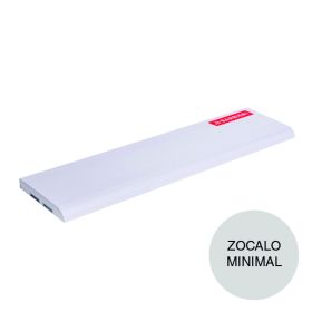 Zocalo minimal PVC blanco 12mm x 100mm x 3m