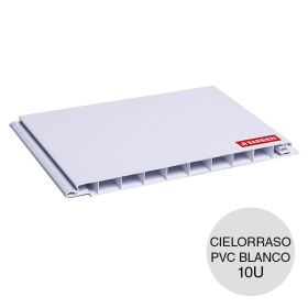 Cielorraso y revestimiento PVC blanco 13mm x 200mm x 6000mm 10u x caja 12m²