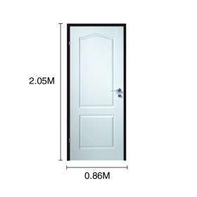 Puerta interior derecha 80 HDF marco chapa Masonite Clasica 860mm x 2.05m