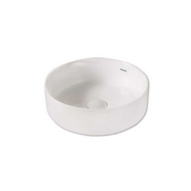 Bacha lavatorio porcelana de apoyo redonda blanco brillante 125mm x 360mm x 360mm
