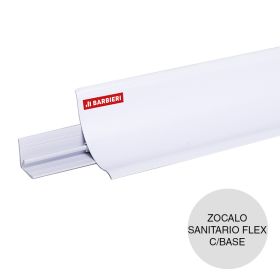 Zocalo sanitario Flex c/base PVC blanco 65.6mm x 65.6mm x 3000mm