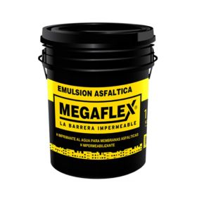 Emulsion asfaltica impermeabilizante Megaflex base acuosa aplicacion frio balde x 18kg