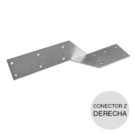 Conector Z derecha steel framing galvanizado 40mm x 40mm x 135mm
